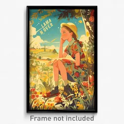 French Movie Poster - Girl Feeling Adoration, Crafty Clog Sandals (Art Print)