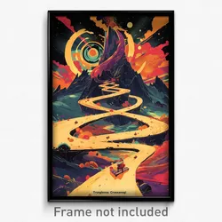 Icelandic Movie Poster - Thunderous Crossroad (Iceland Retro Film Art Print)