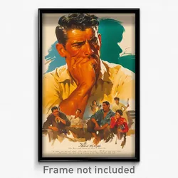 Mexican Movie Poster - Man Feeling Intrigued, Animated Red Scrunchie (Art Print)