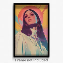 German Movie Poster - Woman Feeling Pride, Ancient White (Germany Art Print)