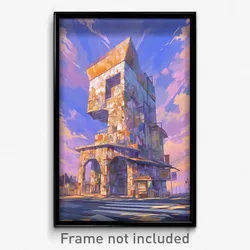 Art Poster - Gigantic Outbuilding (Psychedelic Trippy Weird 11x17 Print)