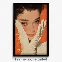 Chinese Movie Poster - Woman Feeling Melancholy, Reflecting White Gloves (Print)