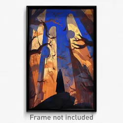 Art Poster - Black Rookery (Psychedelic Trippy Weird 11x17 Print)