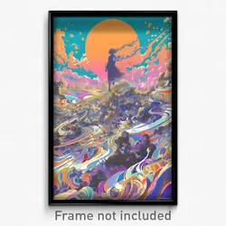 Art Poster - Tall Trail (Psychedelic Trippy Weird 11x17 Cartoon Print)