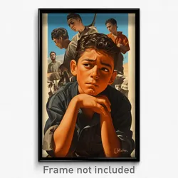 Mexican Movie Poster - Boy Feeling Thankful, Made Up Sleeve Cuffs (Art Print)