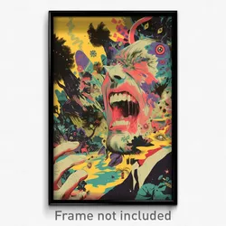 Mexican Movie Poster - Upbeat Column (Mexico Psychedelic Art Retro Film Print)
