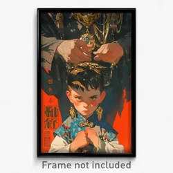 Chinese Movie Poster - Boy Feeling Suspicious, Gloomy Gold Necklace (Art Print)