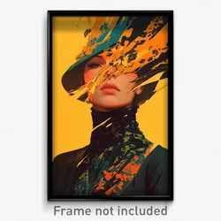 Movie Art Poster - Woman Feeling Self Motivated, Modest Pirate Hat (Film Print)