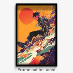 Movie Art Poster - Boy Feeling Jubilation, Stylish Clothes (Retro Film Print)