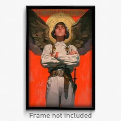 Russian Movie Poster - Boy Feeling Nostalgic, Feminine Head Wings (Art Print)