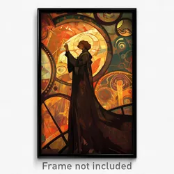 Art Poster - Magnificent Stained Glass (Psychedelic Trippy Weird 11x17 Print)