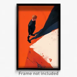 Art Poster - Boy Feeling Resentment Wearing Smooth Wetsuit (Print)