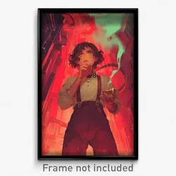 Movie Art Poster - Boy Feeling Astonished, Gripping Suspenders (Film Print)