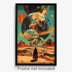 Movie Art Poster - Uneven Land (Psychedelic Trippy Retro Cartoon Film Print)