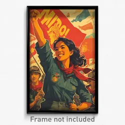 Mexican Movie Poster - Girl Feeling Grinning, Rosy Cropped Hoodie (Art Print)