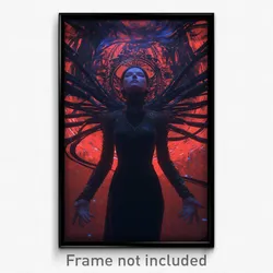 Art Poster - Woman Feeling Arrogant Wearing Acclaimed Black Leotard (Print)