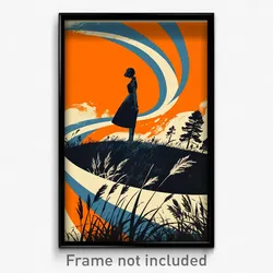 Russian Movie Poster - Wild Fields (Russia Psychedelic Art Retro Film Print)