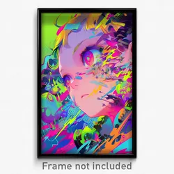 Art Poster - Glitch Art Manse (Psychedelic Trippy Weird 11x17 Print)