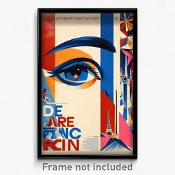 French Movie Poster - Boy Feeling Enthusiasm, Rectangular Pink (Art Print)