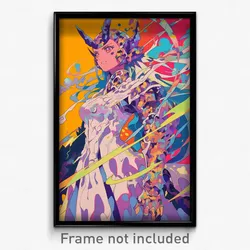 Anime Art Poster - Woman Feeling Awe Wearing Second Hand White Ribbon (Print)