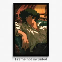 Anime Art Poster - Man Feeling Pleased, Ancient Frilled Shirt Collar (Print)