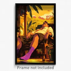 Brazilian Movie Poster - Man Feeling Schadenfreude, Bumpy Purple Socks (Print)