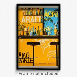 French Movie Poster - Agitated Bar (France Psychedelic Art Retro Film Print)