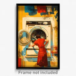 Greek Movie Poster - Normal Washing Machine (Greece Retro Film Art Print)