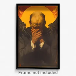 German Movie Poster - Man Feeling Guilt, Jagged Mechanical Wings (Art Print)