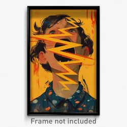 Greek Movie Poster - Boy Feeling Vengeful, Tattered Yellow Hairband (Art Print)