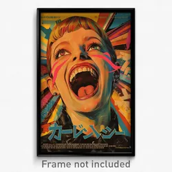 German Movie Poster - Woman Feeling Happiness, Striking Ear Piercing (Art Print)