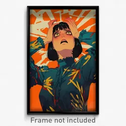 Greek Movie Poster - Woman Feeling Frustrated, Mysterious Frilled Sleeves