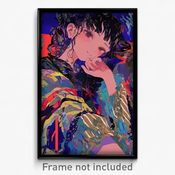 Anime Art Poster - Girl Feeling Miserliness, Extra Large Frilled Capelet (Print)