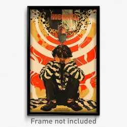Russian Movie Poster - Boy Feeling Empathy, Wild Striped Sweater (Art Print)