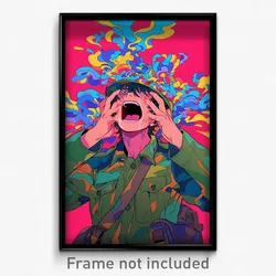 Art Poster - Boy Feeling Flakey Wearing Zealous Peaked Cap (Print)