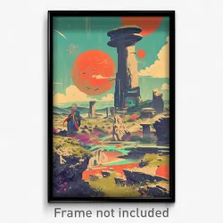 Movie Art Poster - Energetic Downland (Psychedelic Retro Weird Film Print)
