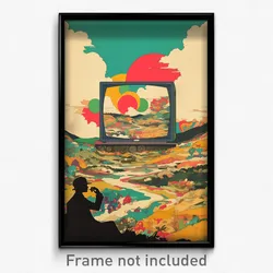 Icelandic Movie Poster - Perfect Television (Iceland Retro Film Art Print)