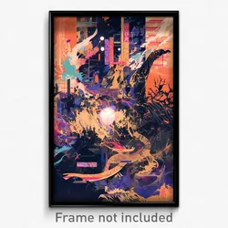 Thai Movie Poster - Glitchy Coral Reef (Thailand Retro Film Art Print)