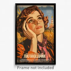 Russian Movie Poster - Woman Feeling Friendliness, Wavy Orange Sleeves (Print)