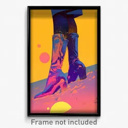 Movie Art Poster - Unrealistic Leg (Psychedelic Trippy Retro Cartoon Film Print)