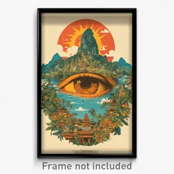 Indonesian Movie Poster - Circular Exotic Island (Indonesia Film Art Print)