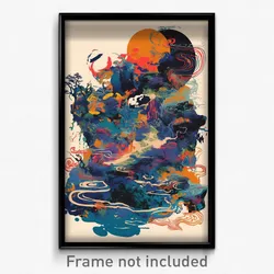German Movie Poster - Squiggly Meander (Germany Retro Film Art Print)