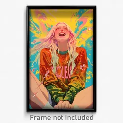 Icelandic Movie Poster - Girl Feeling Happiness, Strange Sweatshirt (Art Print)