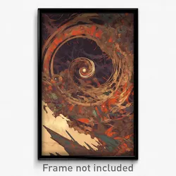 Art Poster - Musty Maze (Psychedelic Trippy Weird 11x17 Cartoon Print)