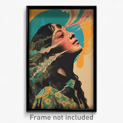 Greek Movie Poster - Woman Feeling Neglect, Active Forehead Jewel (Art Print)