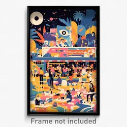 Icelandic Movie Poster - Accomplished 50'S Diner (Iceland Retro Film Art Print)