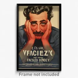 French Movie Poster - Man Feeling Shameless, Grizzled Two Sided Fabric (Print)
