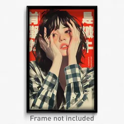 Korean Movie Poster - Woman Feeling Apathy, Heartfelt Checkered Shirt (Print)