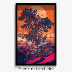 Korean Movie Poster - Smoggy Budapest (Korea Psychedelic Art Retro Film Print)