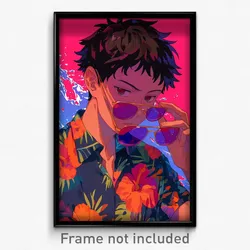 Anime Art Poster - Boy Feeling Attraction, Attractive Hawaiian Shirt (Print)